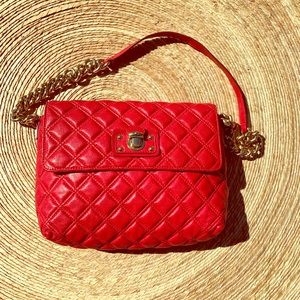 Marc Jacobs quilted red shoulder bag